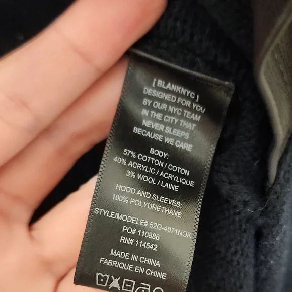 Blank NYC Black Jacket with Leather Accents - Picture 3 of 9